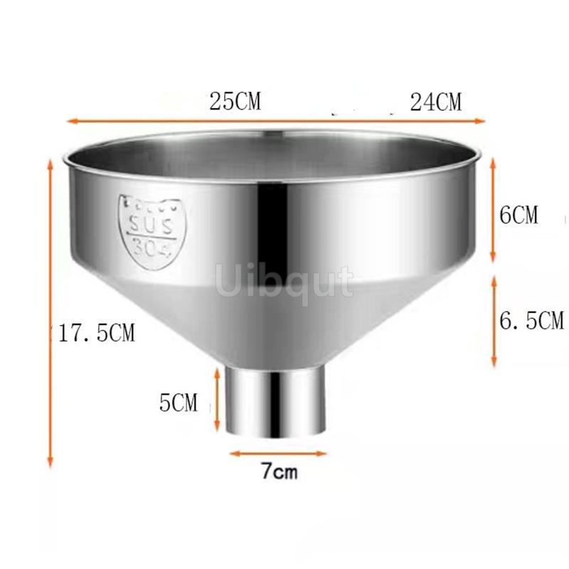 304 Big Stainless Steel Funnel Kitchen Oil Liquid leakage Funnel refueling Detachable Filter Wide Mouth Funnel Kitchen Tools