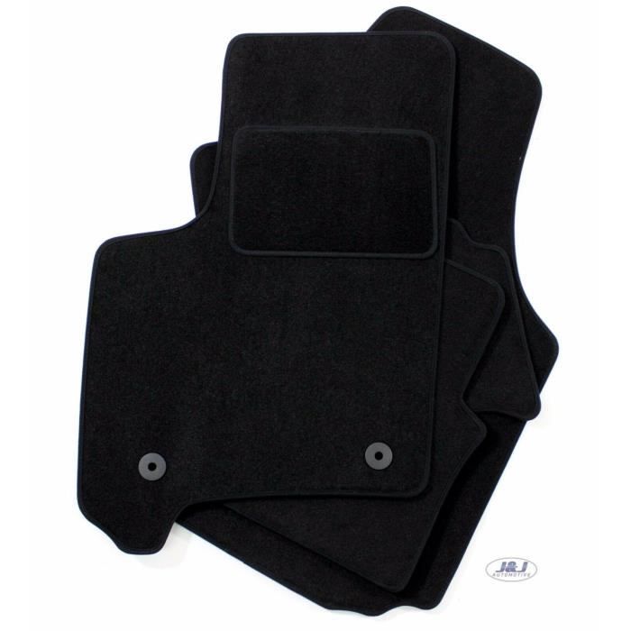 Tapis De Sol Noir Velours - J&J AUTOMOTIVE - Opel Meriva A - Sur Mesure - Antidérapant - Imperméable