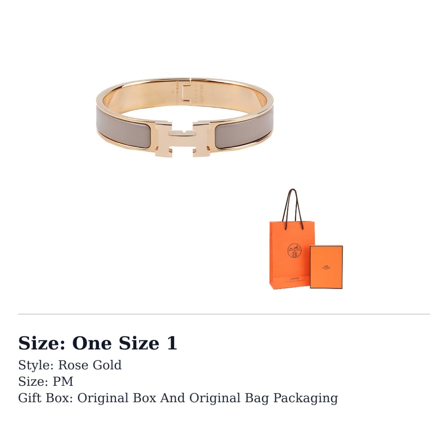 HERMES Clic H Bangles Women`s Light