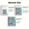 Glam Tokidoki 2D Flat Pattern Flannel Blanket High quality All Seasons Warmth and Comfort Perfect for Christmas Gifts.FMT261012015