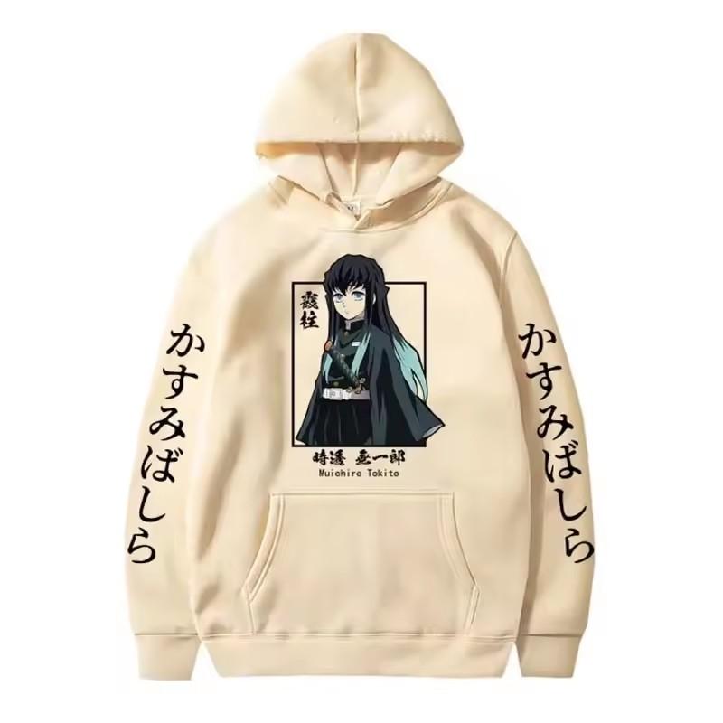 Autumn Winter Warm Anime Muichiro Tokito Print Women Hoodie Unisex Casual Kid Hooded Sweatshirts Tops Oversized Fashion Clothes