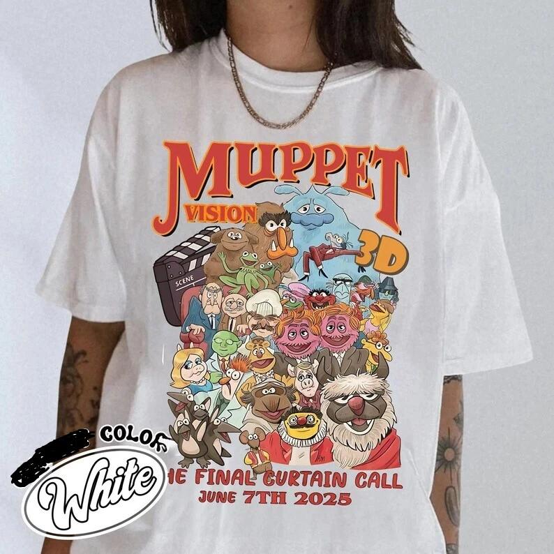 The Muppet Vision 3D The Final Curtain Call Retro T-shirt S-5XL 3XL