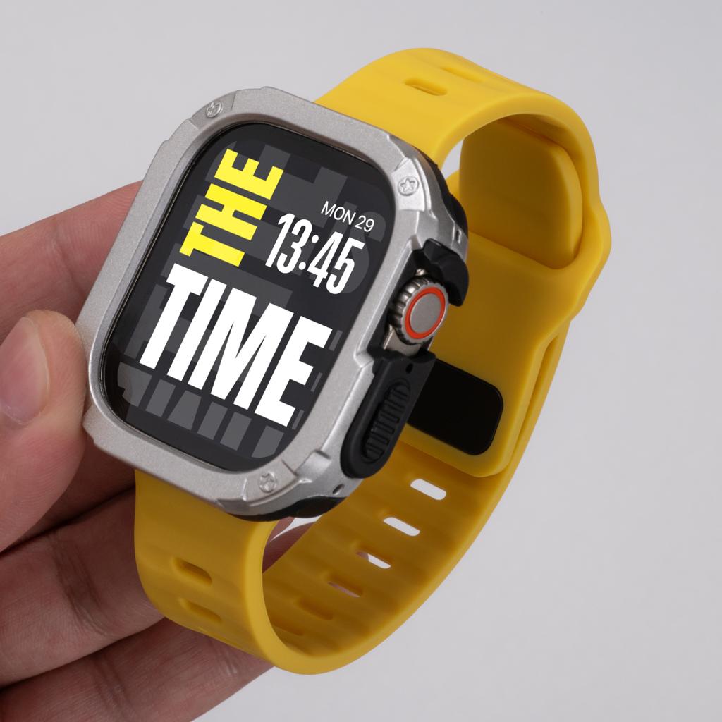 Case+Strap For Apple Watch Ultra 3/2 49mm 40/41 44/45 46mm Protective Cover Silicone Band For Iwatch Series 11 10 9 8 7 6 5 SE3