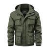 Men's Windproof Outdoor Jacket with Removable Sleeves - Spring/Autumn Multi-Pocket Workwear, Loose Fit, Large Size