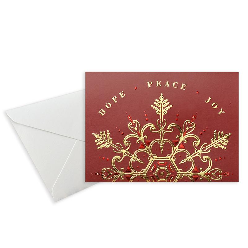 Custom Christmas & Thanksgiving Greeting Card: Creative Folded Hot Stamping Design