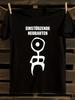 And WoGerman Text and Smiling Face Print T-shirt