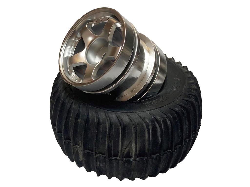 [WORLD PRO] Grasshopper Wheel Set SP1 RC Toy (Matte SilverWP-0206)