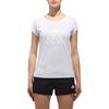 adidas Logo Print Crew Neck T-Shirt Women Tops White CZ2372