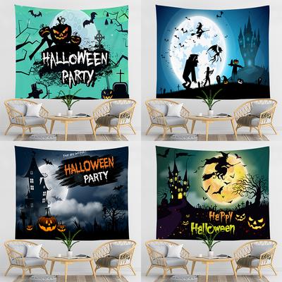 Halloween Tapestry Wall Hanging Hand Hippie Trick or Treat Witchcraft Home Decor Tapestry Pumpkin Room Wall Decor Backdrop Cloth