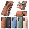 Zipper Cards Solt Wallet Case For Samsung Galaxy A04 A14 A24 A34 A54 A05 A15 A25 A33 A72 A73 S21 FE S22 Plus S23 S24 Ultra Cover