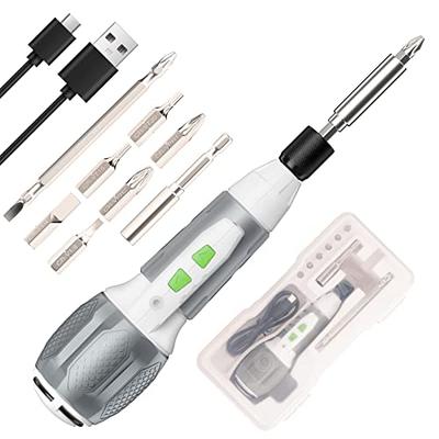 WORKPRO Electric Screwdriver Set, 3.6V, Manual/Forward/Reverse Switch, LED Light, Small, Cordless, USB Rechargeable, High-Capacity Battery, Compact, F