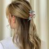 Large Cat Eye Bat Hair Clip Elegant Streamline Design Alloy Material Secure Hold For Daily Commute Party Hairstyles