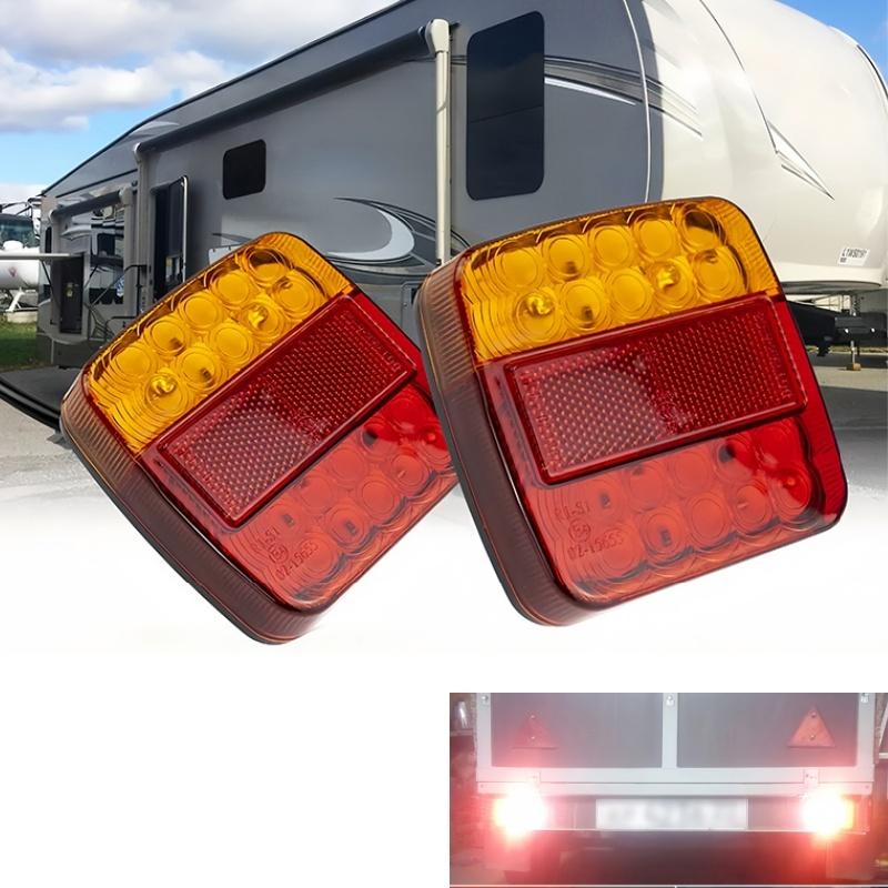 2pcs 12v 26 LED Rear Tail Lights Lamp Turn Signal Indicator Stop Lamp Rear Brake Light For Trailer Caravan Truck Lorry