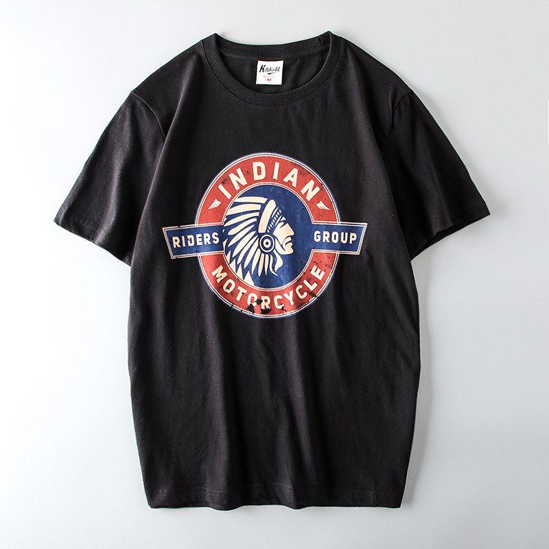 Export Tail Single Men's Cut Label American Retro Fashion Fashion Brand T-shirt Short Sleeve Hong Kong Style Export Amekaji T-shirt