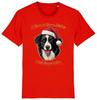 Kids BORDER COLLIE Christmas T-Shirt Santa Dog Woof Wishes Gift Boys Girls Tee