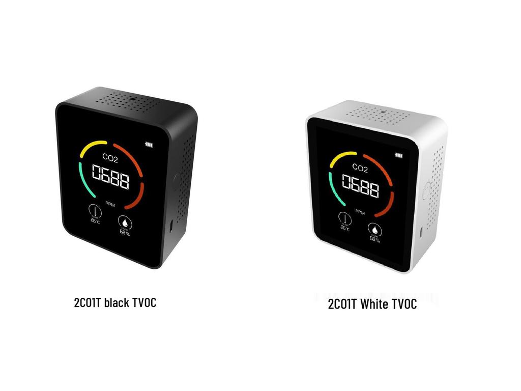 NDIR CO2 Detector with Temperature, Humidity, TVOC, and Formaldehyde Monitoring