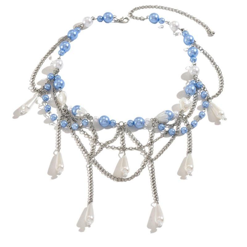 Imitation Pearl Necklace New Jewelry Light Luxury Niche High-end Accessories Pendant Women's Long Collarbone Chain