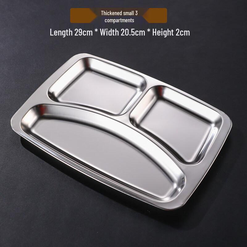 Stainless Steel Divided Canteen Tray