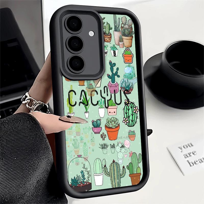Phone Case for Samsung Galaxy A17 A16 A15 A14 A13 Cactus Pattern A56 A36 A26 A55 A35 A25 A54 A34 A24 A53 A33 A23 A07 A06