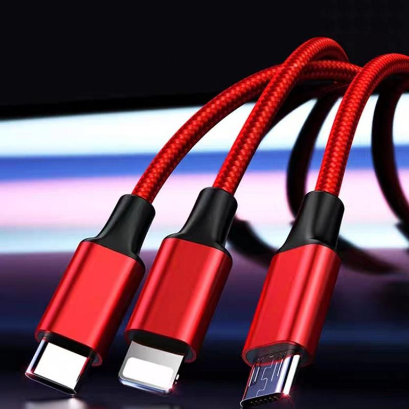 Car Emblem 3in1 Type C Lightning Micro USB Fast Charging Cable for Audi C5 C6 C7 A4 B6 B8 B7 A6 A3 A5 Q3 Q5 Q7 8P S3 S5 S1 S4 S2 RS3 RS4 RS5 RS6 RS8