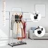 DEWEL Clothes Adjustable Wide X Deep X 100kg Weight Pipe Easy Convenient Storage Rack, 5-Tier Height, 82.5-158.2cm 41.5cm 89.5-157.5cm High, Capacity,