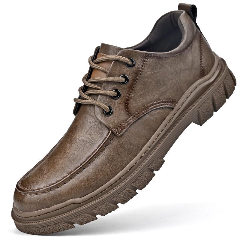 

Мужская повседневная обувь Универсальная кожаная мужская официальная деловая кожаная обувь Высококачественная мужская повседневная обувь Туфли на шнуровке Оксфорды Балетки 44 хаки