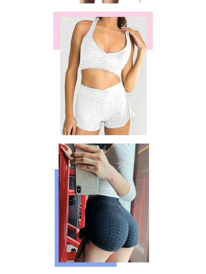 Cross-Border Yoga Shorts & Sports Bra Set - High Waist, Hip Lift, Women's Fitness Apparel
