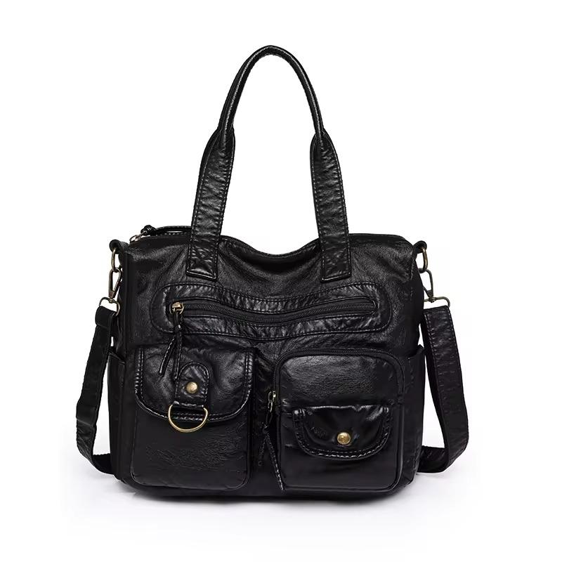Retro Fashion Motorcycle Women's Bag  New Versatile High Quality Travel Bag - Large Capacity Commuter Simple Shoulder Bag