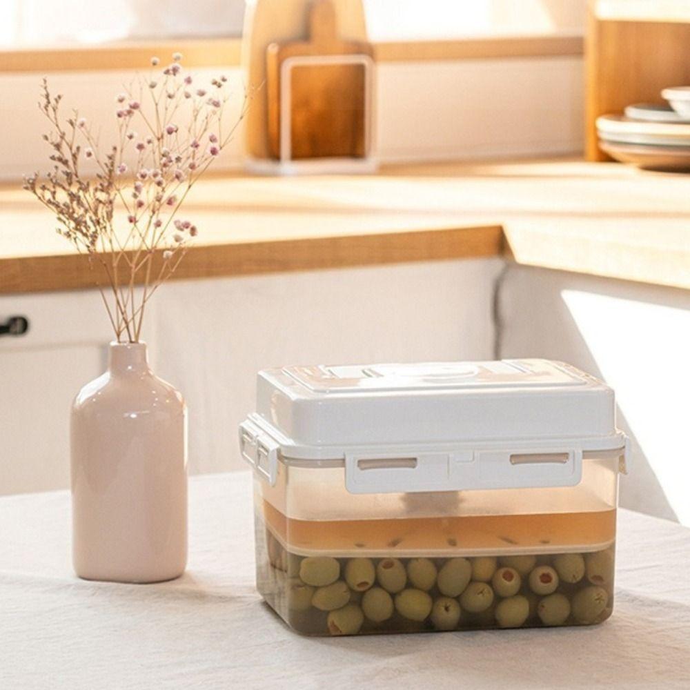 Rectangle Kimchi Container 5L Fresh Keeping Box Portable Ferment Storage Container Camping Picnic