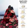 Rose Customize Text Blanket Lightweight Customizable Blanket Comfortable Versatile for Livingroom Office Home Decor Office Chair Four Seasons Universa