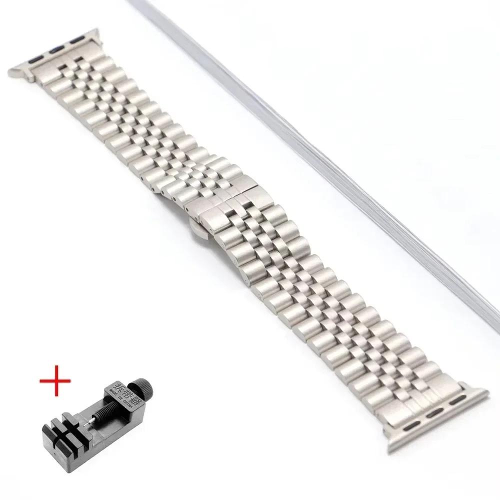 Роскошный металлический ремешок для Apple Watch Ultra 2/1 Браслеты Серия 10 7 8 9 Se 6 5 4 3 Золотой Браслет Iwatch 46мм 42мм 44мм 38мм 45мм 41мм 44mm 45 46(s10) 49mm white