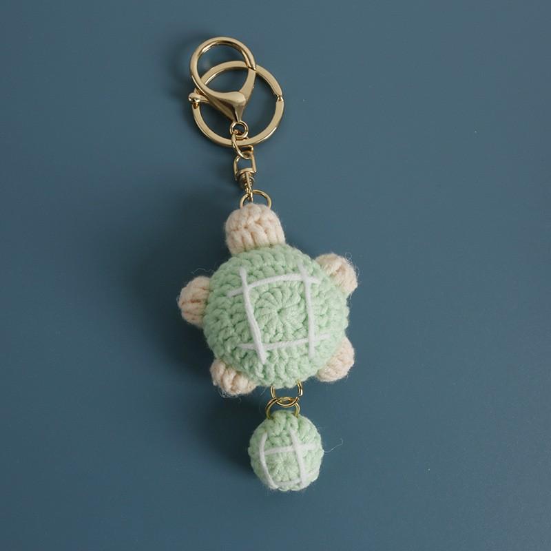 Knitting Goldfish Keychain Creative Clown Fish Crochet Keychains Knitted Small Fish Pendant Keychain Custom Keys Accessories