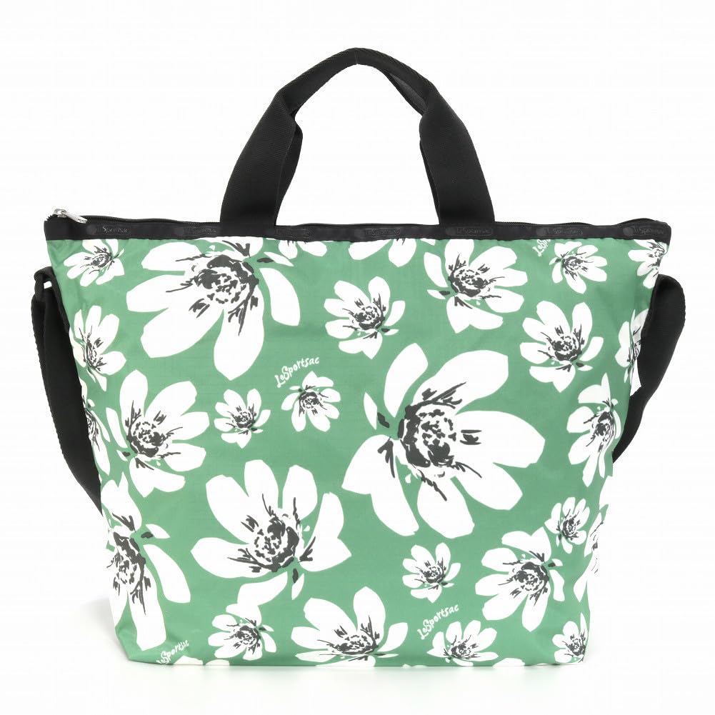 

LeSportsac 4360 Deluxe Easy Carry Tote HD11 Tropical Garden Green Tote Bag [Used]