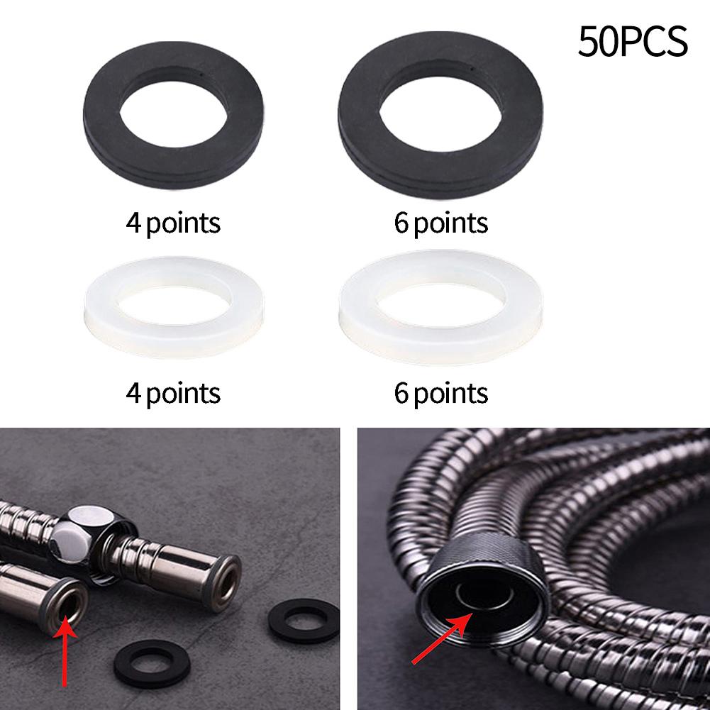High Quality Tap Washers Parts 4 X 3/4 Inch 50 Pack Hose Rubber Washers Seals Shower Head Transparent Waterproof