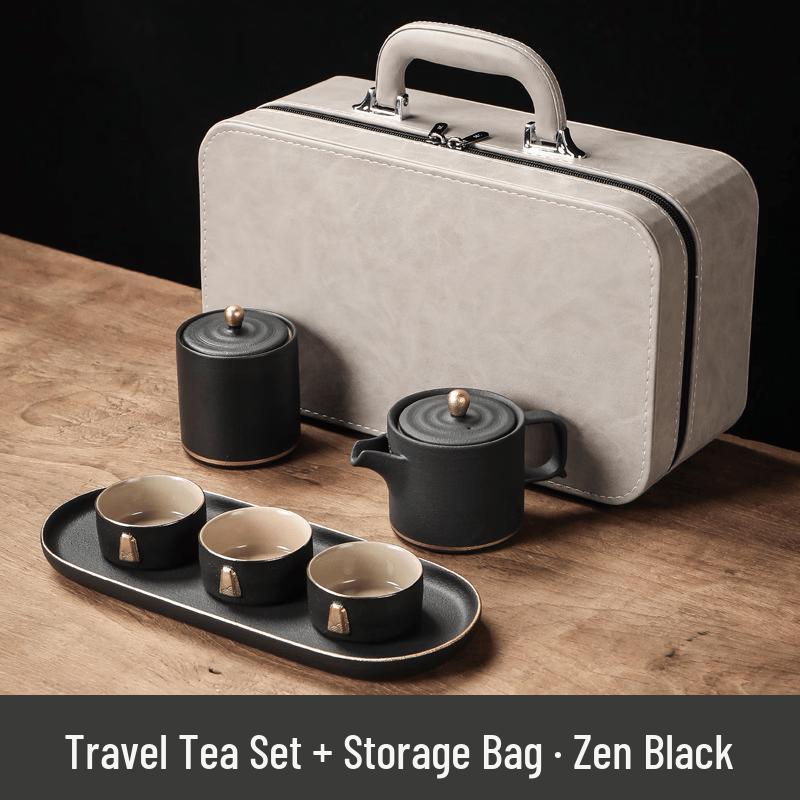 Chaxun Minimalist Ceramic Kung Fu Travel Tea Set