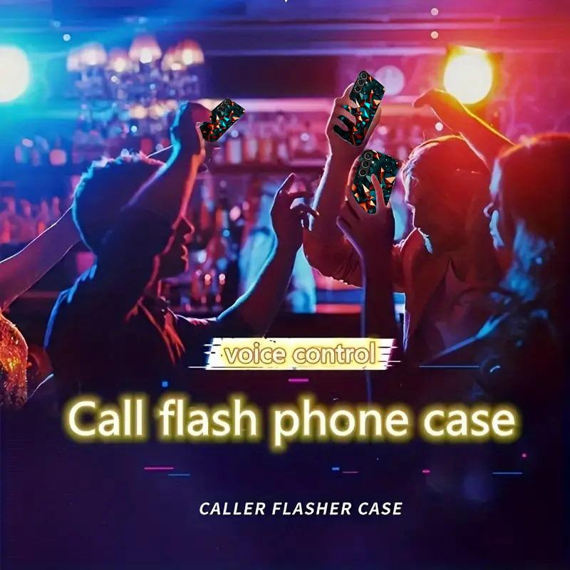 For Samsung Galaxy S24 FE Case Call Flash Series Pattern Printing Tempered Glass+TPU Combo Phone Case