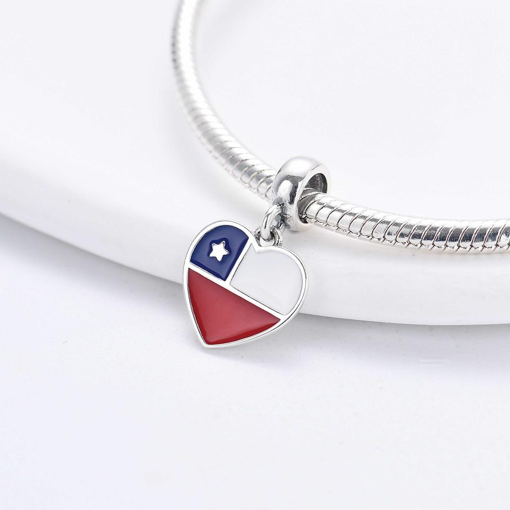 New National Flag Bead Union Lion Charm Pendant Fit Original Decoration Bracelet Women Jewelry Amulet Copper Accessories