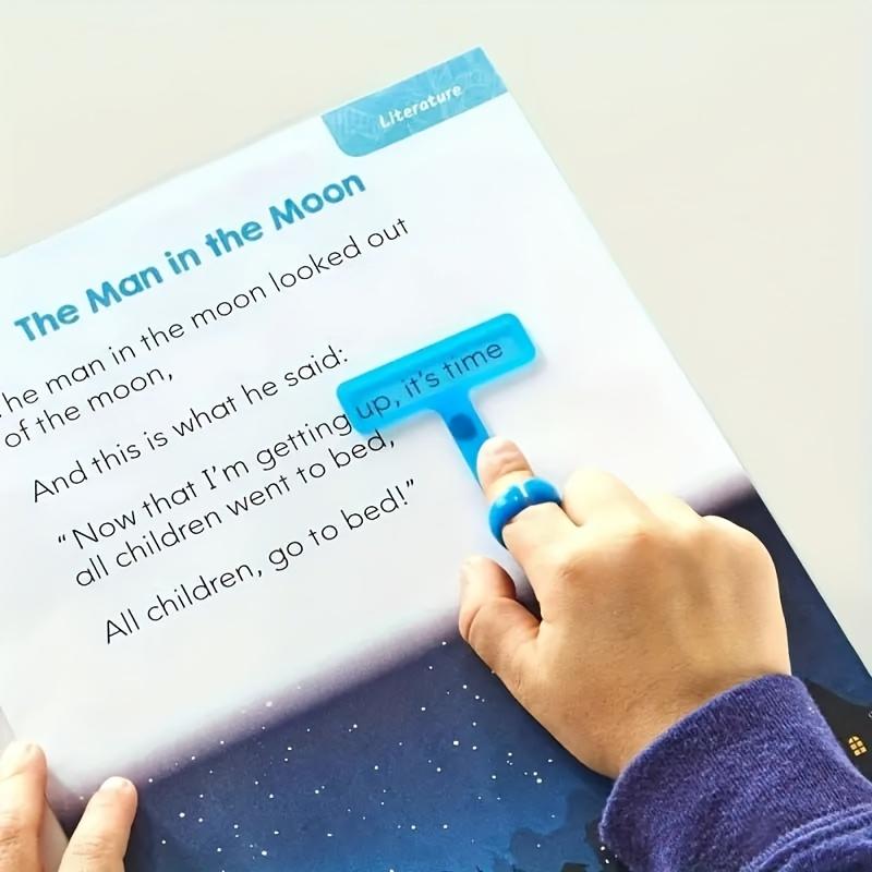 

Guided Reading Finger Focus Highlighter, Reading Aid Strips for Dyslexia, Bookmarks, Reading Tools for ADHD синій
