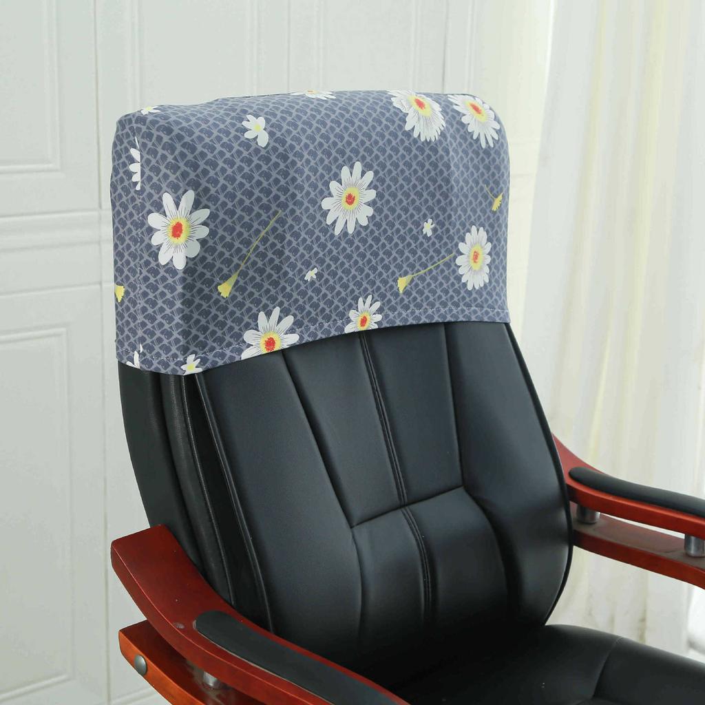 Elastic Boss Chair Headpillow Case Office Chair Cover Swivel Chair Headpillow Case Computer Chair Headpillow Seat Dustproof Head Cover