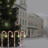 Outdoor Solar Garden Lamp Waterproof Solar Christmas Cane Stake Light Lawn Yard Ornament for Indoor