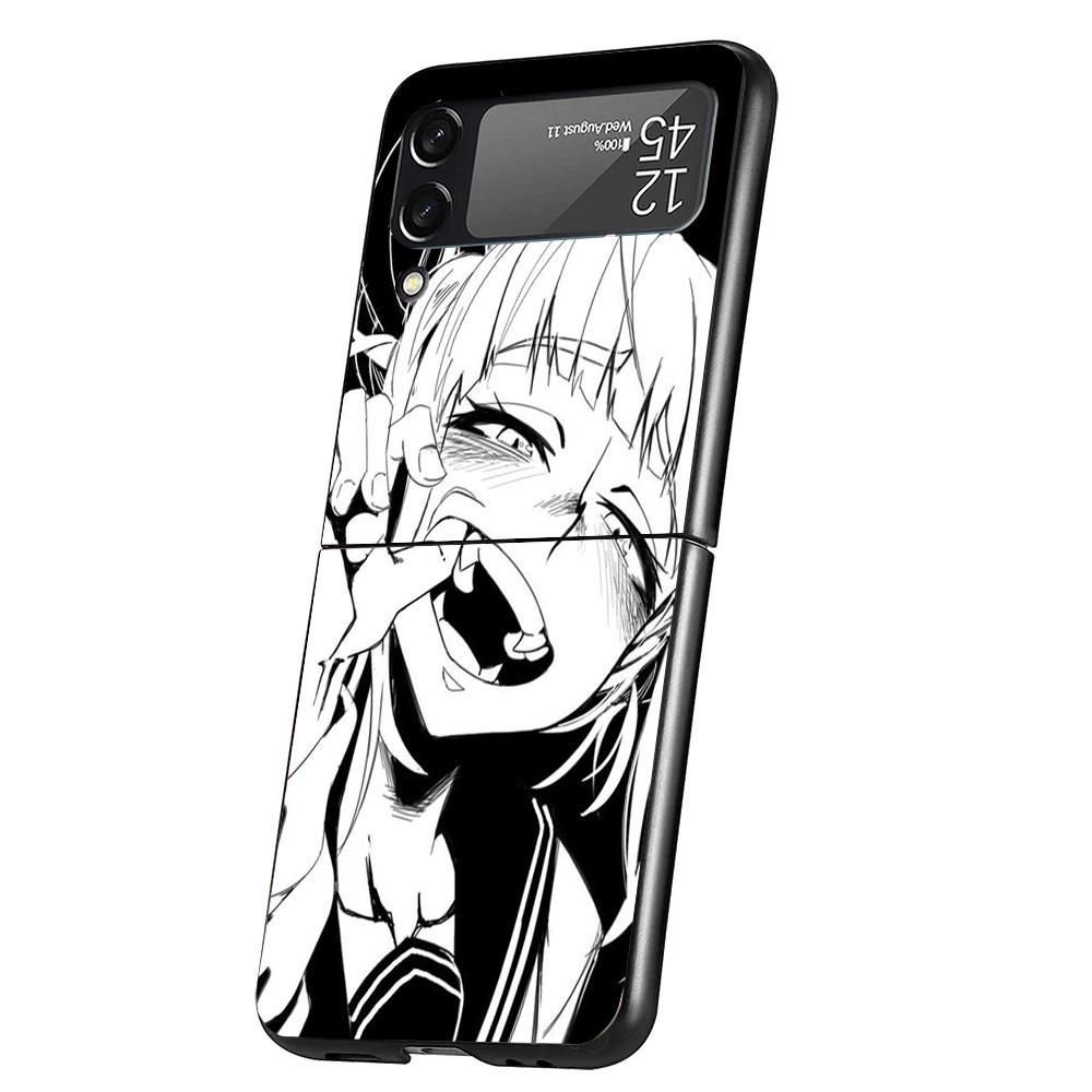 Himiko Toga Waifu Anime MHA Cover Phone Case For Samsung Galaxy Z Flip 7 6 5 4 3 5G Flip7 Flip6 Flip5 Flip4 Flip3 Black Fundas S