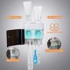 Wall-Mounted Electric Toothbrush Holder with Two Toothpaste squeezers and Toothbrush Storage Box. Automatic Dispenser with dust