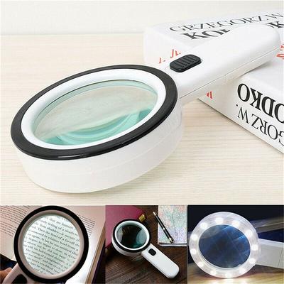 Loupe Handheld Reading 30X Magnifier Magnifying Glass With LED Illuminated