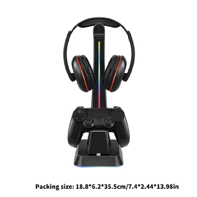 Gaming Accessory for Gamepad Controller Charging Dock Station with Headphone Holder Charging Stand Base