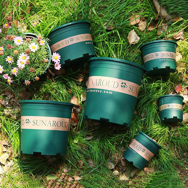 4 Rozmiary Dostępne/Donica Galonowa Okrągła/Zagęszczona Zielona Doniczka do Kontroli Korzeni/Donica z Żywicy Plastikowej/Donica Ogrodowa na Balkon