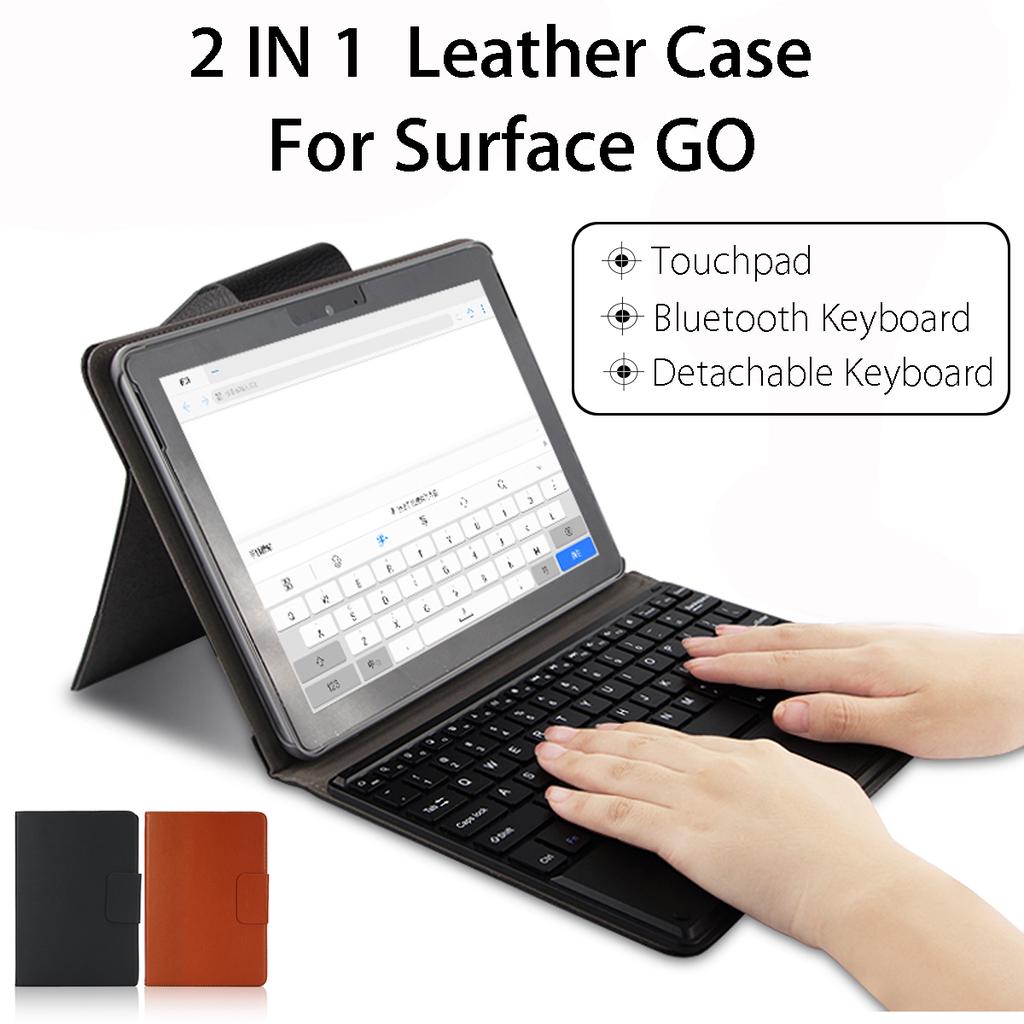 For Microsoft Surface Go Leather Case 10" Smart Cover 2 In 1 Bluetooth