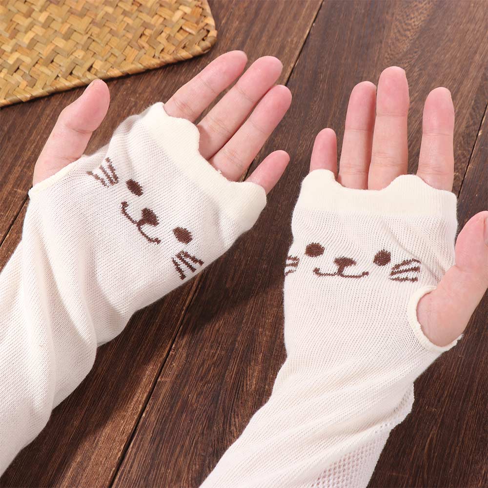 Breathable Kitty Paw Arm Sleeves UV Protection Cat Oversleeve Cute Cat Claw Arm Cover  JK