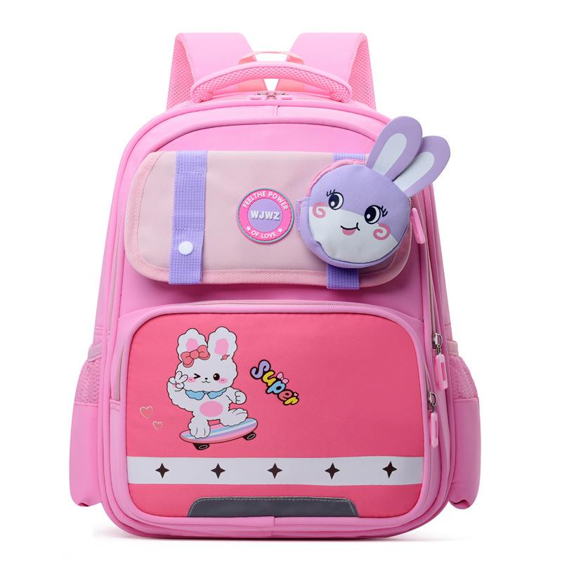 School BagsNew children's , primary school students' casual cute backpack, large-capacity burden-reducing backpack for grades 1-3