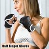 Half Finger Boxing Training Gloves Black 1 /2Pair Fingerless Gloves For Combat Fitness Exercise Anti-Slip Sports Boxing Gloves