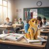 Creative Sculpture Golden Retriever Dog Pen Holder Cute Design Storage Box Pen Holder  Desk Use